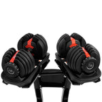 2x 24kg Powertrain Adjustable Dumbbells with Stand DMB-BF1-024-2S