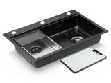 Cefito Kitchen Sink 304 Stainless Steel Bar Sink Millet Grain Water Basin Sink SINK-RG-6845T-BK