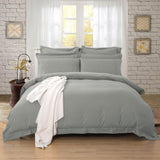 1000TC Tailored Queen Size Grey Duvet Quilt Cover Set V493-Q-6