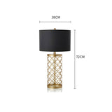 SOGA 4X Golden Hollowed Out Base Table Lamp with Dark Shade TABLELAMPA65X4