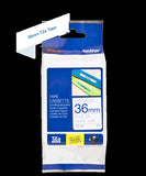 Genuine Brother TZe-263 Labelling Tape Cassette Blue on White, 36mm wide, 8m long Compatible with V177-L-COB-TZE-263