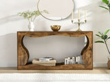 120 cm Console Table, Couch Table with Storage, Long Entryway Sofa Station, Narrow Console Stand V1127-AU-CT01-BRN