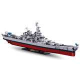 Sluban B1291 Model Kit 1350 USS Missouri BB63 Mighty Mo Battleship Warship WWII Navy Vessel Bo SLB1291