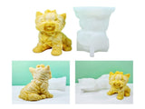 Mold Dog Decoration Candle for DIY Decoration Making Soap 3D Stereo Sitting Little Dog Candle V1192-AZ-W-10445