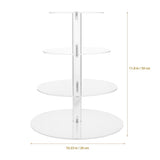 Clear Acrylic Cake and Cupcake Stand Combo for Party Dessert Display 1Set V1192-AZ-W-31241