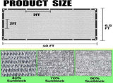 70% Aluminet Shade Cloth 6.5 ft x 10 ft-Fabric Sun Block Sun Reflect-Free 12pcs 6" Ball Bungee V1259-DP01-A-4193