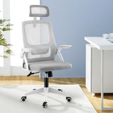 Artiss Ergonomic Office Chair Computer Desk Chairs Headrest Adjustable Grey OCHAIR-K-MESH-GY-WH