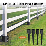 VEVOR Fence Post Anchor Ground Spike 4 Pack 24 x 4 x 4 In Metal Fence Stakes V952-FXDD35YC24YCI2IY6V0