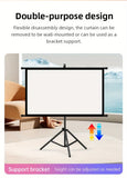 100in Portable and mobile projection screen with tripod stand, 169 HD format, suitable for home V1106-TYYPM004