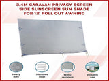 3.4m Caravan Privacy Screen Side Sunscreen Sun Shade for 12' Roll Out Awning V63-823611