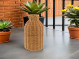 Boho Woven Seagrass Flower Vase for Home Decor, Perfect for Large Bouquets and Stylish Room Accents V1369-AZ3-W-19266