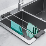 Heavy-Duty Stainless Steel Kitchen Multi-Purpose Drain Rack with Versatile Cutlery Basket and Cup V1341-ZY-RU3RGSZP-BLACK-A1