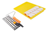 Paint Roller Kit Set Multi Function with 1.2m Stainless Steel Extended Detachable Pole Handle for V1294-YM0901-3114250028011