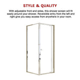 Semi Frameless Shower Screen x 195cm Side AS/NZS Glass V63-828781