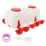 Automatic Chicken Waterer 10L Large Poultry Drinking Cups with 10pcs Bowls for Duck Goose V1294-YM0710-3111230252211