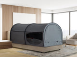 Bed Tent, Pongee Fabric, 4 Doors Breathable Dream Tent with 7 mm Fiber Poles on Bed Privacy, Full V952-SUXCSZPSMLLM7P2PXV0