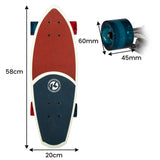 Kryptonics 23-inch Mini Fat Cruiser Board Skateboard - Liberty Blue BS-165602