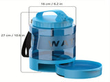 Portable Pet Water Bottle with Built-in Bowl Leak-Proof, Large Capacity 77oz for Camping, Hiking, V1341-ZY-BDSN4FC5-BLUE