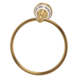 Towel Ring Antique Brass Finish Wall Mounted Bathroom Hand Towel Holder with Blue and White V1294-YM0626-3112220085211