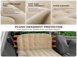 Black Large Inflatable Universal Car Air Mattress with 2 Pillows, Pump and Storage Bag - Dual Zone V888-ELOSUNG55146-1