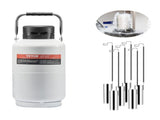 Liquid Nitrogen Tank, 3 L Aluminum Alloy Liquid Nitrogen Container, LN2 Tank Dewar with 6 Canisters V952-CZXYDG3L0000R0BDWV0