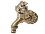Antique Carved Faucet Bronze Copper Carp Retro Anti Rust Outdoor Garden Tap for Toilet G1/2in V1294-YM0717-3112220066811