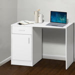 Artiss Computer Desk Drawer Cabinet White 100CM FURNI-G-DESK-100-WH