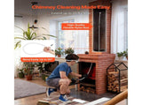 Chimney Sweep Kit, 9m Maximum Extendable Length Chimney, Chimney Cleaner Sweeper with Dual V952-SSTYCQSTJ30YIIB96001V0