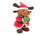 Electric Music Christmas Toy Doll 8 Songs Continuous Play Dancing Singing Glowing Swinging Plush Toy V1294-YM0718-3115220091912