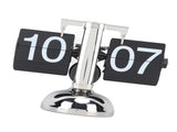 Flip Clock Large Number Battery Powered 304 Stainless Steel Tabletop Retro Flip Clock for Home V1294-YM0710-3115230112012