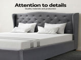 Artiss and BedStory Double Bed Frame and Mattress Set Memory Foam Cooling Gel Medium Soft Tufted BFRAME-SET-PIER-XFMA-D