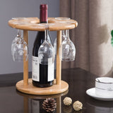 Glass Shelf Rack Wine Glass Drying Rack Chocolate Wood 1Pcs for Kitchen Countertop V1369-AZ3-W-18711