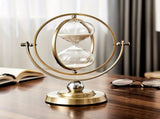 White Black Rotating Hourglass Clock Home Decor Time-Keeping Device High-Quality Materials V1347-115-BLA-36070