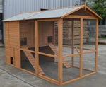 YES4PETS XXXL Walk-in Chicken Coop Rabbit Guinea Pig Hutch Ferret Hen Cat House V278-CC496-PO12-509-LOD-GS-B02