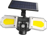 4-Pack Solar Motion Sensor Wall Lights Double-Head Adjustable Cob LED Outdoor Lights for Garden, V1107-SOLAR MOTION SENSOR WALL LIGHTS2