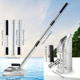 Stainless Steel 2-in-1 Sand Scoop Metal Detecting & Beachcombing, Telescopic Handle, Sandcastle V1232-WSC-BXG-001