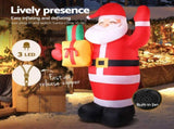 Jingle Jollys Christmas Inflatable Santa 2.4M Illuminated Decorations XMAS-INF-SAN-8FT