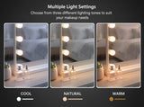 LED Beauty Mirror with 15 Bulbs, Colour Settings, USB A and USB C, White, 58 48cm V196-BM580