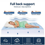Giselle Bedding Pillowtop Mattress Topper 5cm Reversible Cooling & Soft Coral Fleece Pad for Back TOPPER-DS-D