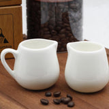 3pcs Ceramic Milk Jug with Handle, White 50ml Coffee Creamer Container V1192-AZ-W-21354