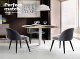 Artiss Dining Chairs Set of 4 Velvet Solid Curved Dark Grey MO-DIN-02-VEL-BKX4