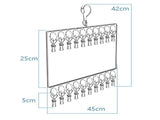 Stainless Steel Sock Drying Rack for Towels Cloth Diapers Bras Baby Clothes Underwear Hat Gloves 2 V1294-YM0703-3117230007411