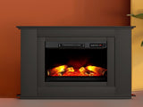 Devanti Electric Fireplace Fire Heater 2000W Black EFL-B-2000-FRAME-BK