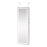 Levede Mirror Jewellery Cabinet Touch JB1017-TS-WH
