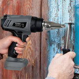 Traderight 21V Heat Gun Kit 500&degC Cordless 5 Nozzles HW0280