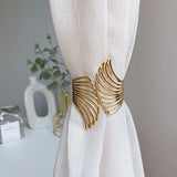 Curtain Tie Backs, 2Pcs Zinc Alloy Creative Curtain Rope Buckles Decorative Curtain Tiebacks Spring V1192-AZ-W-15373