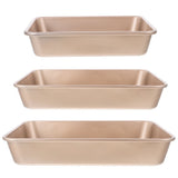 Golden Carbon Steel Baking Pan Set, Nonstick, Versatile for Oven V1366-AZ2-W-17390