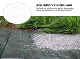 100pcs U-shape Ground Nails Fixing Nails Lawn Nails Garden Ground Lawn Turf Peg V1366-AZ2-W-23039