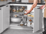 18"W Opening Blind Corner Pull Out Organizer, 2 Tier 4 Shelf Kitchen Cabinet Organizer, Magic Chrome V952-MJSNLDGG2C345BN6UV0