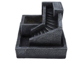 Resin Geometric Model LED Desktop Water Fountain Green Plants Planter Home Office Desktop DecorEU V1294-YM0901-3115210073112